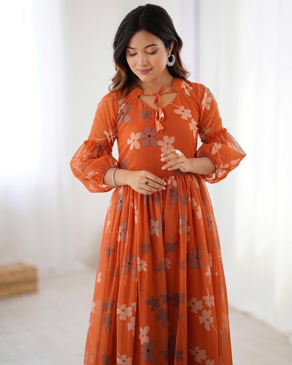 Floral Maxi Dress Elegant Women's Long Dress
