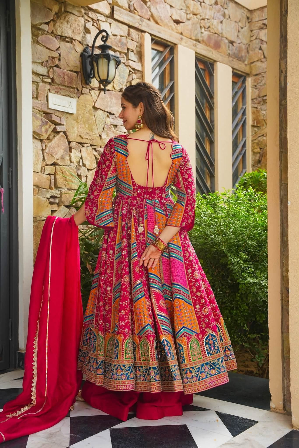 Beautiful Heavy Embroidered Anarkali Suit Set