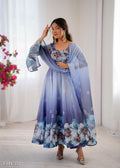 Beautiful Floral Prined Anarkali Suit Set