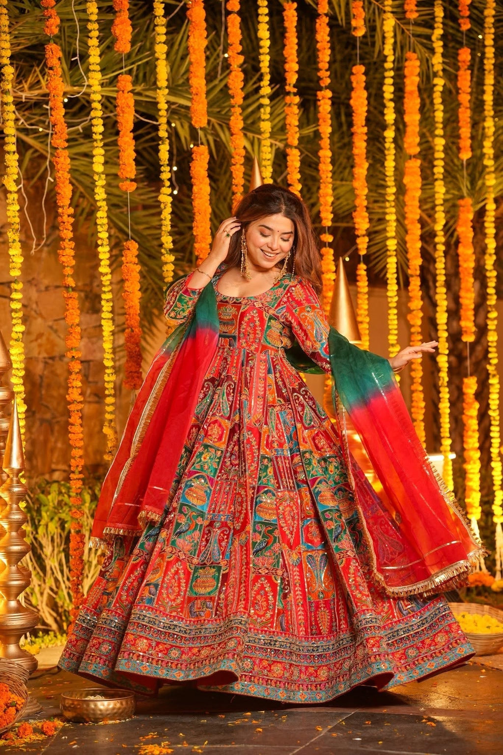 Beautiful Heavy Embroidered And Sequence Work Anarkali Suit Set