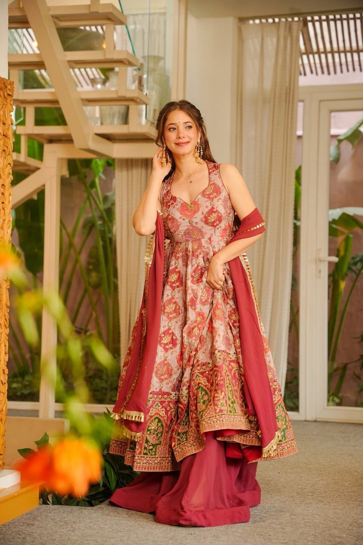 Beautiful Heavy Sequence Work Anarkali Suit Set