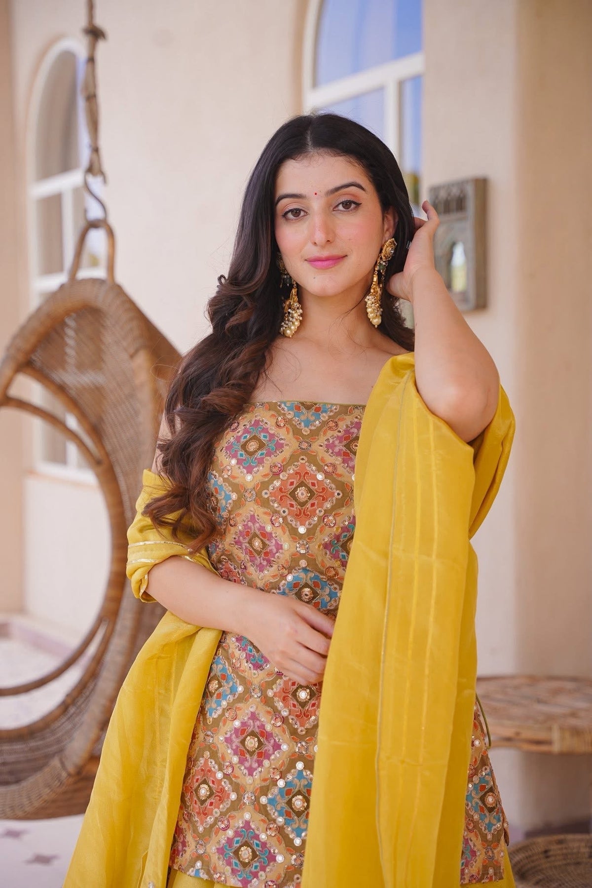 Akshivya Yellow Heavy Kurta Set